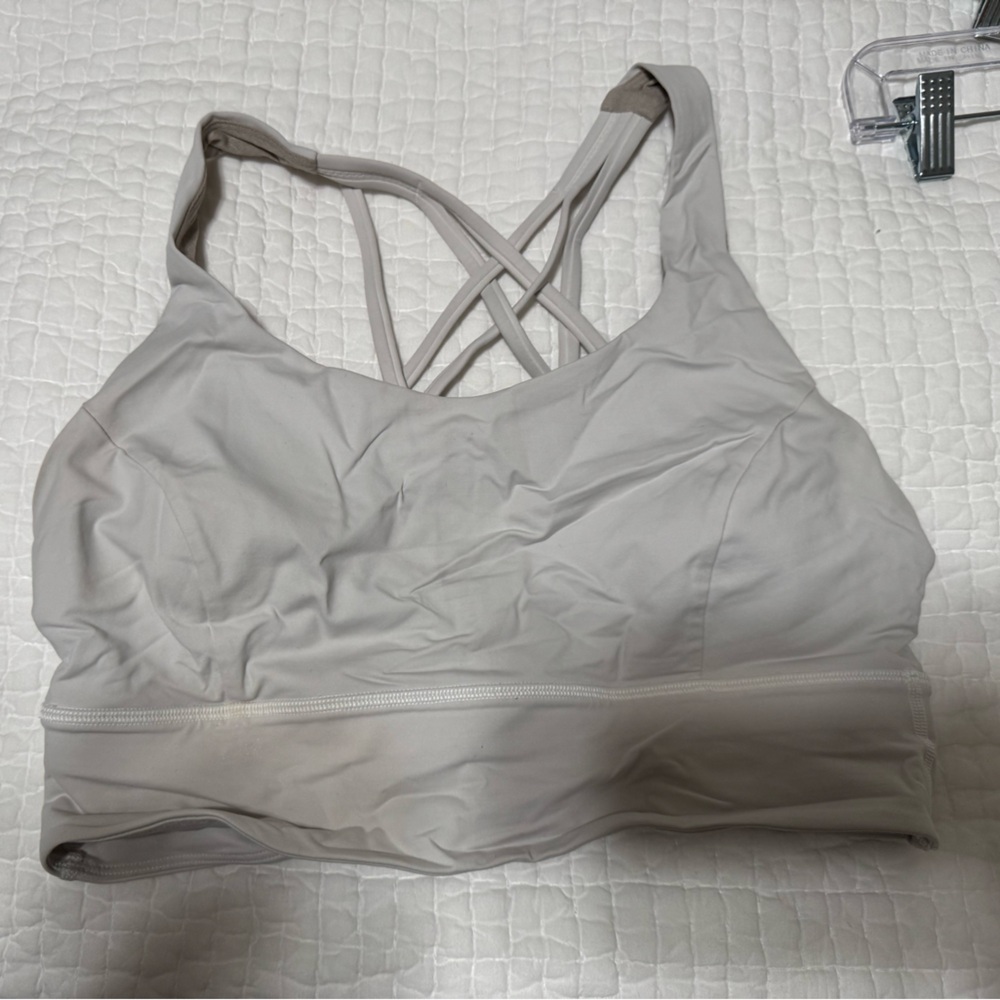 Lululemon long line free to be serene bra in white